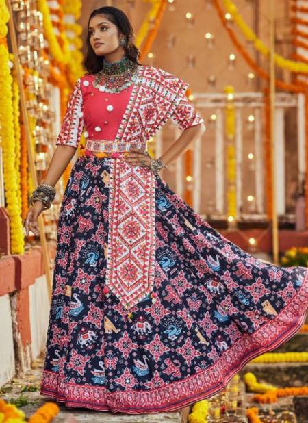 Black Shubhkala Raas New Latest Designer Navratri Special Cotton Lehenga Choli Collection 2127